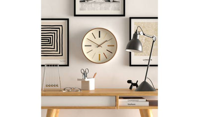 Argos Jones Clock Marker Analog Veggklokke Kiwi Brun 30cm - Kjøp online hos McGrocer