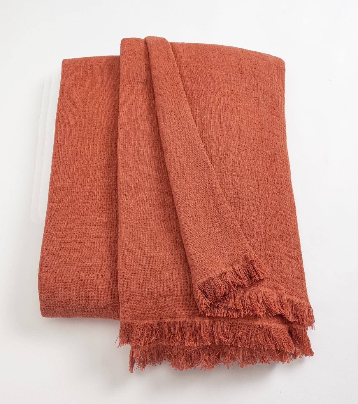 Habitat cotton throw terracotta 150x200cm, UK version