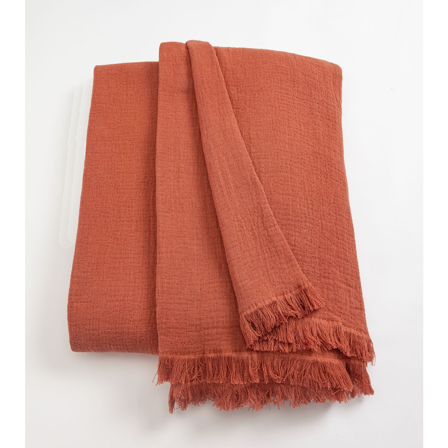 Habitat cotton throw terracotta 150x200cm, UK version