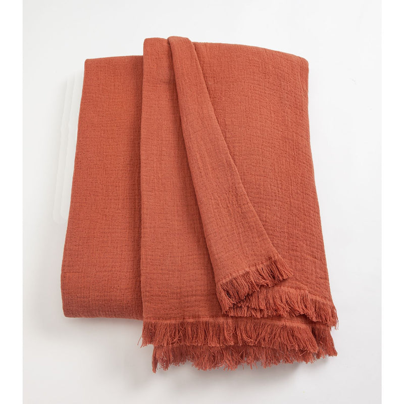 Habitat cotton throw terracotta 150x200cm, UK version