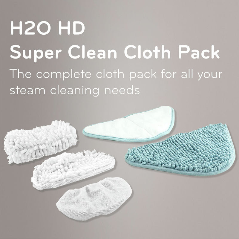 H2O steam mop replacement cloths pack of 5, UK version