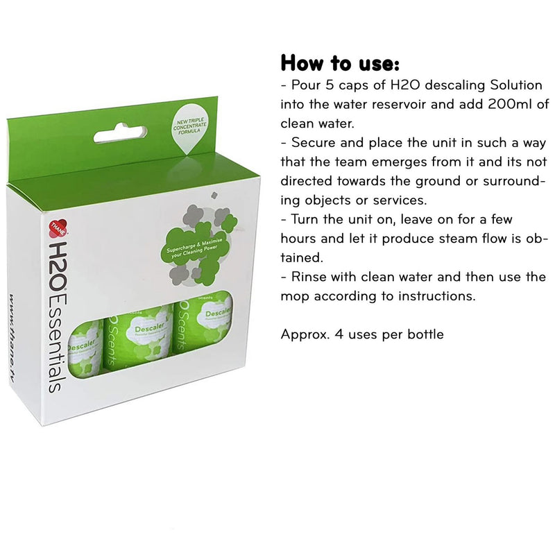 H2O Essentials descaler pack of 3 - British product
