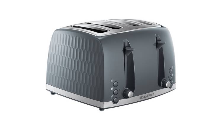 Russell Hobbs Honeycomb 4 slice toaster grey (British brand)