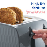 Russell Hobbs Honeycomb 4 slice toaster grey (British brand)