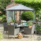 Argos Home grey 6-seater rattan effect patio set - British product
