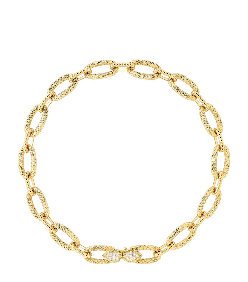 Boucheron Serpent Bohème Vintage necklace yellow gold diamonds, UK version