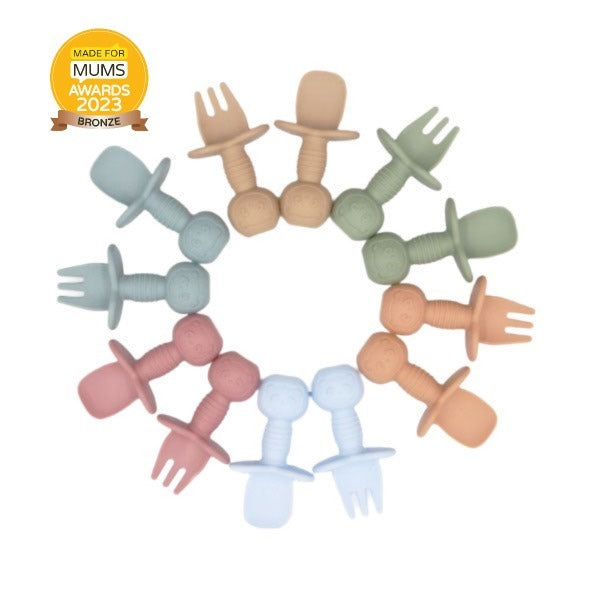 BLW Essentials silicone training cutlery set - British product