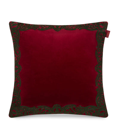 Harrods Etro Wool-Blend Embroidered Paisley-Trim Cushion 45cm- Buy online at McGrocer