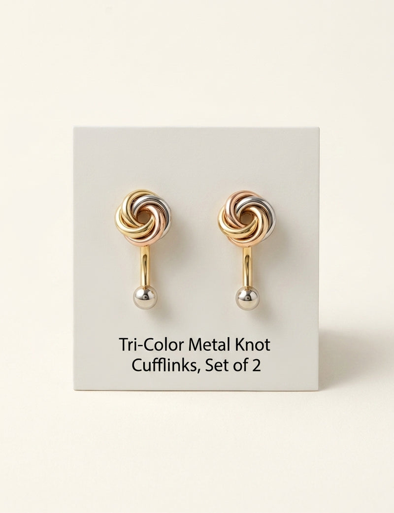 Cartier Trinity classic gold cufflinks in tri-colour (British brand)