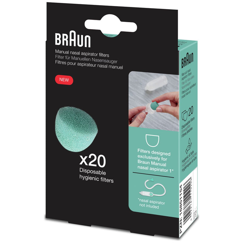 Braun manual nasal aspirator special pack with filters, UK version