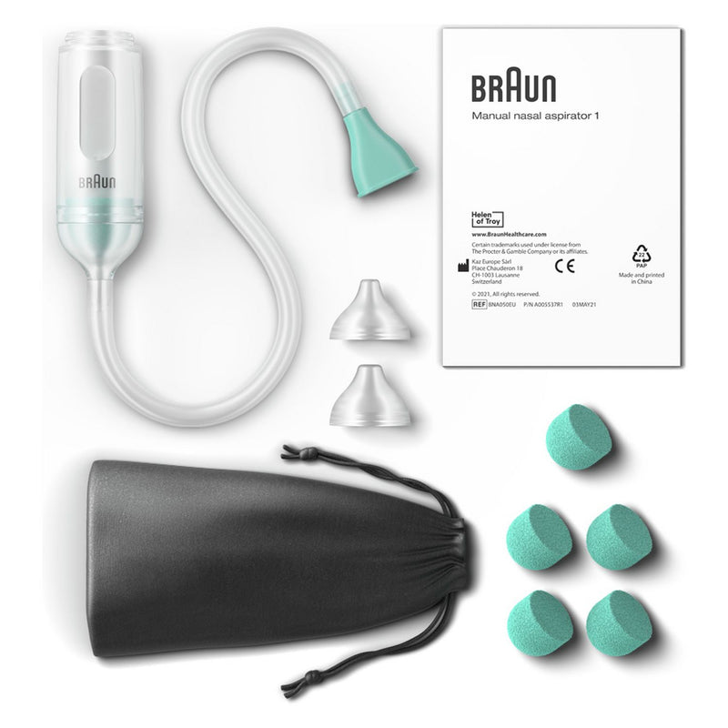 Braun manual nasal aspirator special pack with filters, UK version
