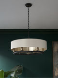 Black chandelier ceiling light 6-light Hudson - British product