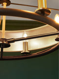 Black chandelier ceiling light 6-light Hudson - British product