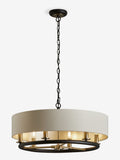 Black chandelier ceiling light 6-light Hudson - British product