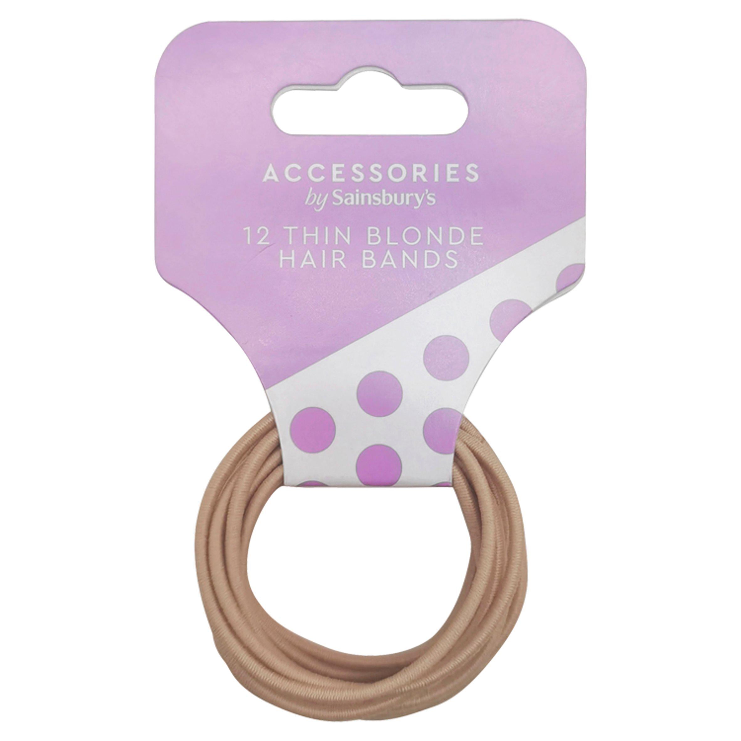 Sainsbury's Accessories Thin Blonde Hair Bands x12 GOODS Sainsburys   