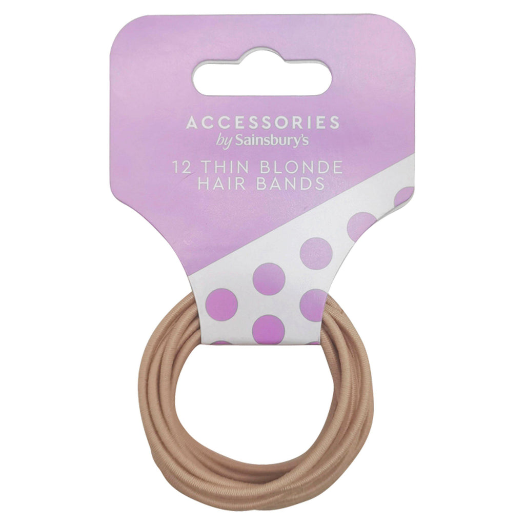 Sainsbury's Accessories Thin Blonde Hair Bands x12