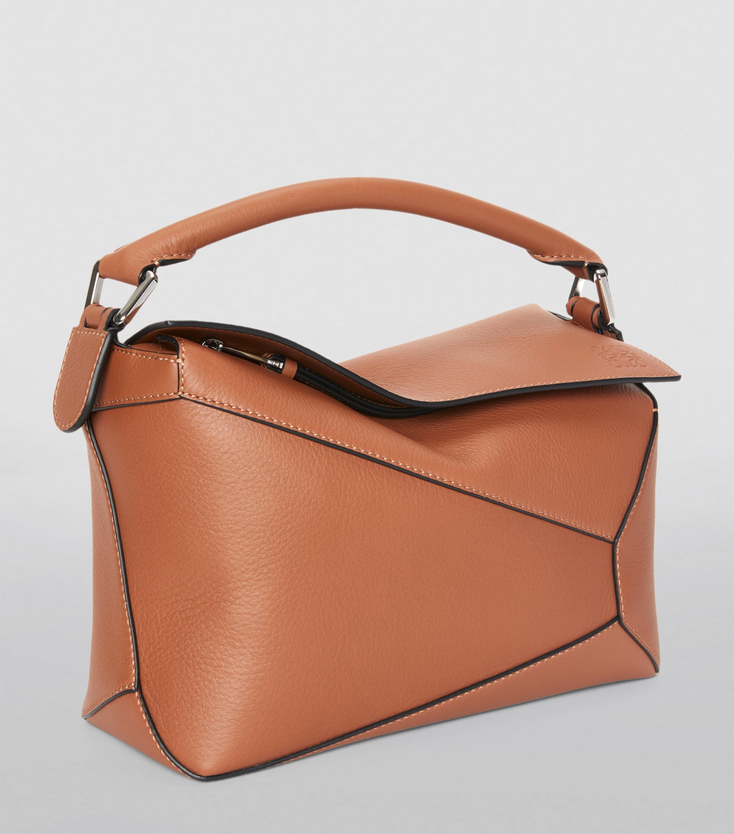 LOEWE Small Leather Puzzle Edge top-handle calfskin bag (British brand)