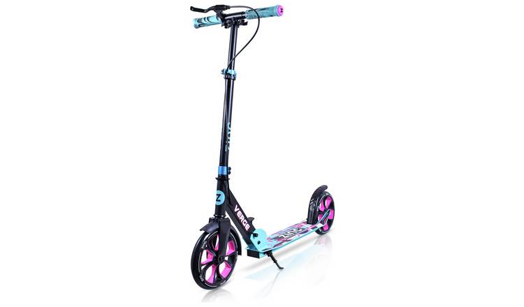 Zinc Verge Pro Foldable Big Wheel Scooter - Pink & Blue