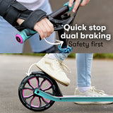 Zinc Verge Pro foldable big wheel scooter pink and blue - British product