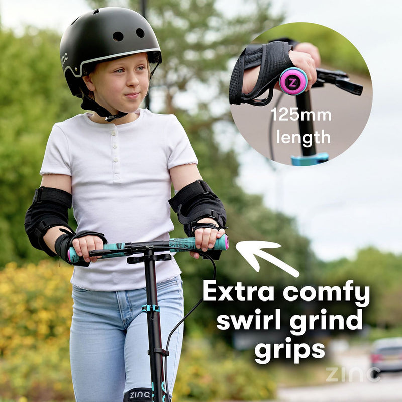 Zinc Verge Pro foldable big wheel scooter pink and blue - British product