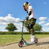 Zinc Verge Pro foldable big wheel scooter pink and blue - British product