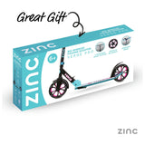 Zinc Verge Pro foldable big wheel scooter pink and blue - British product