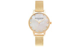 Olivia Burton Classics white and gold mesh watch - British product