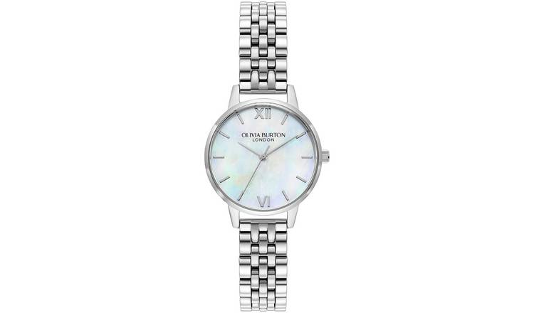 Olivia Burton watch mother-of-pearl dial 30mm silver bracelet, UK version