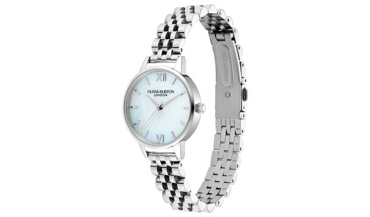 Olivia Burton watch mother-of-pearl dial 30mm silver bracelet, UK version