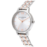 Olivia Burton Silver Carnation Gold Bracelet Watch, UK version