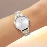 Olivia Burton Silver Carnation Gold Bracelet Watch, UK version