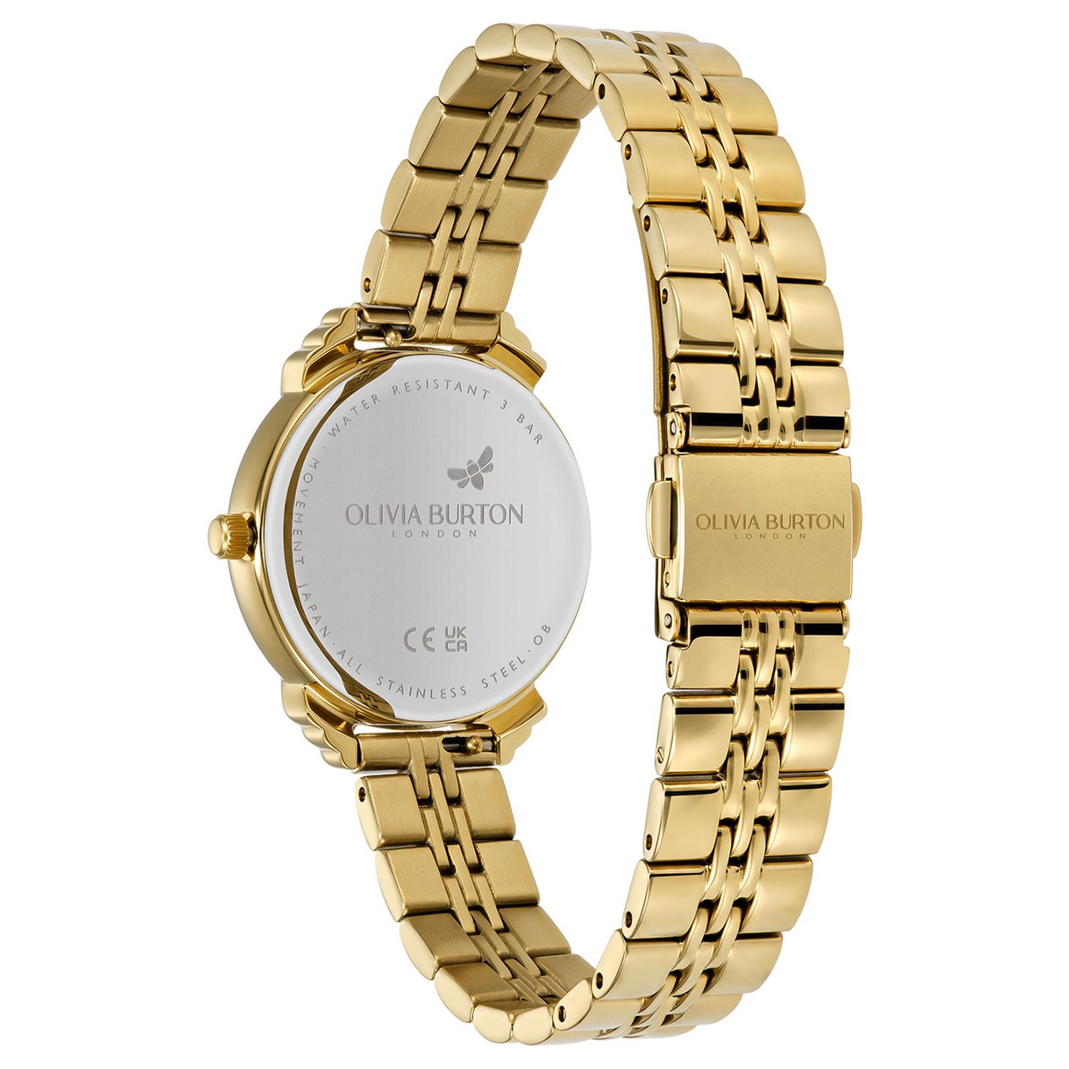 Olivia Burton Art Deco emerald gold watch, UK version