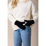 SVNX soft knitted winter mittens in pink (British brand)