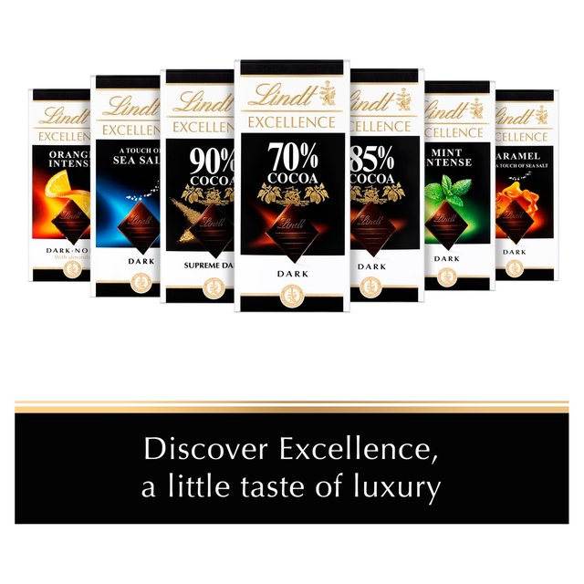 Lindt Excellence 85% Cocoa Dark Chocolate Bar   100g GOODS M&S   