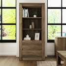 GFW Canyon 2 drawer deep bookcase in oak finish, UK version