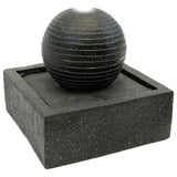 Gardenwize solar water feature black ball 36.5cm square, UK version