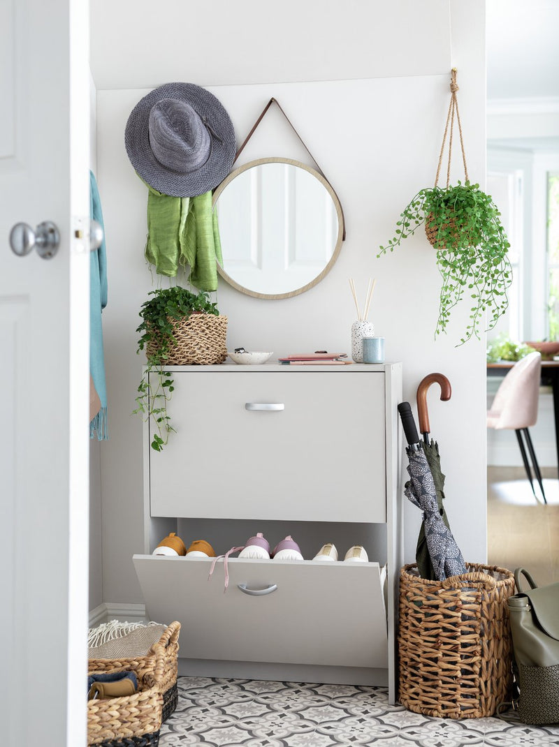 Argos Home white shoe storage cabinet - British product