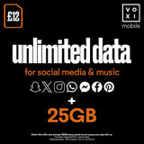 VOXI 25GB 30 day pay as you go SIM card, UK version