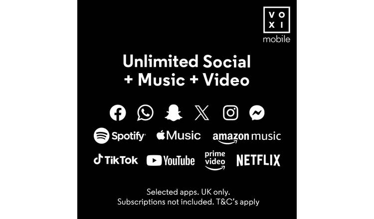 VOXI 25GB 30 day pay as you go SIM card, UK version