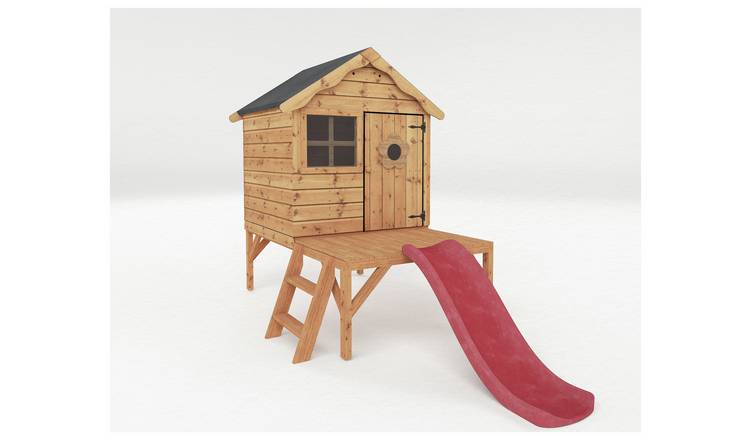 Mercia Snug Wooden Playhouse with Tower and Slide GOODS Argos