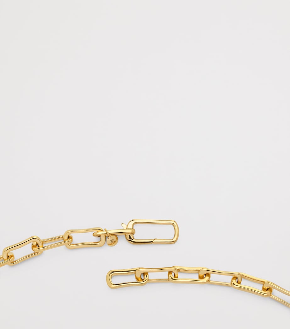 Monica Vinader gold vermeil mini chain necklace, UK version