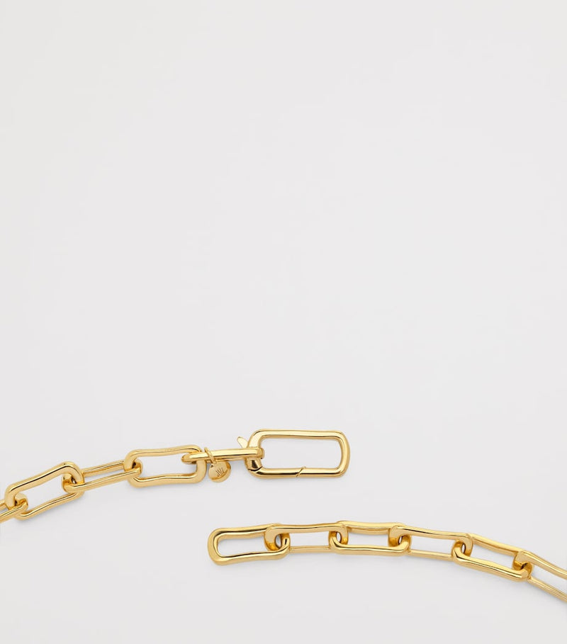 Monica Vinader gold vermeil mini chain necklace, UK version