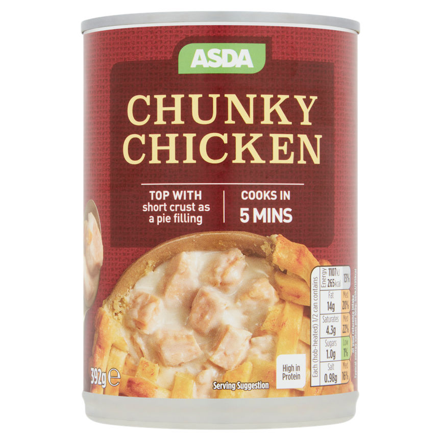 ASDA Chunky Chicken Pie Filling Canned & Packaged Food ASDA   