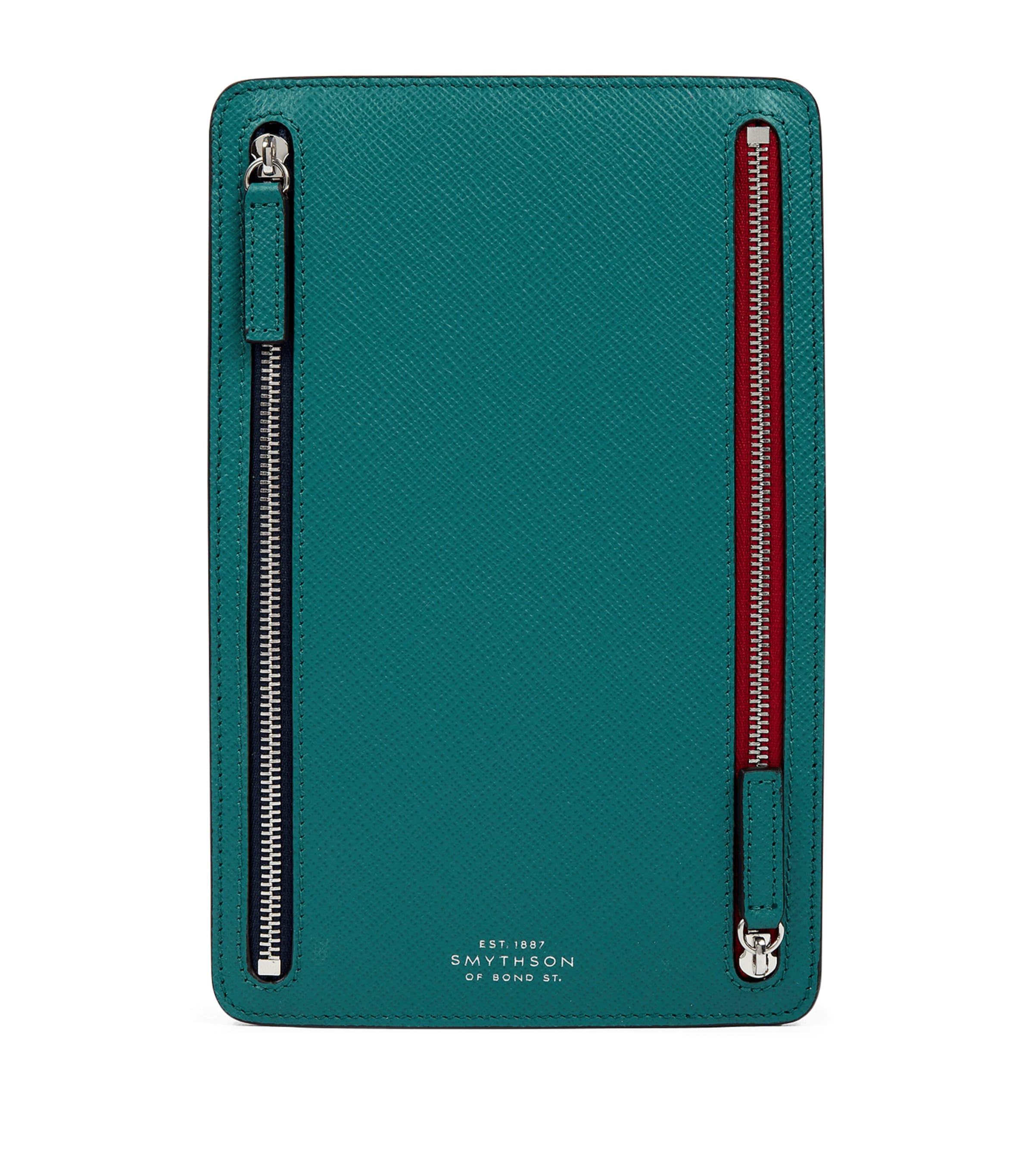 Smythson Panama Leather Multi-Zip Wallet (British brand)