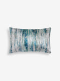 Blue haze velvet stripe cushion 40x59cm - British product