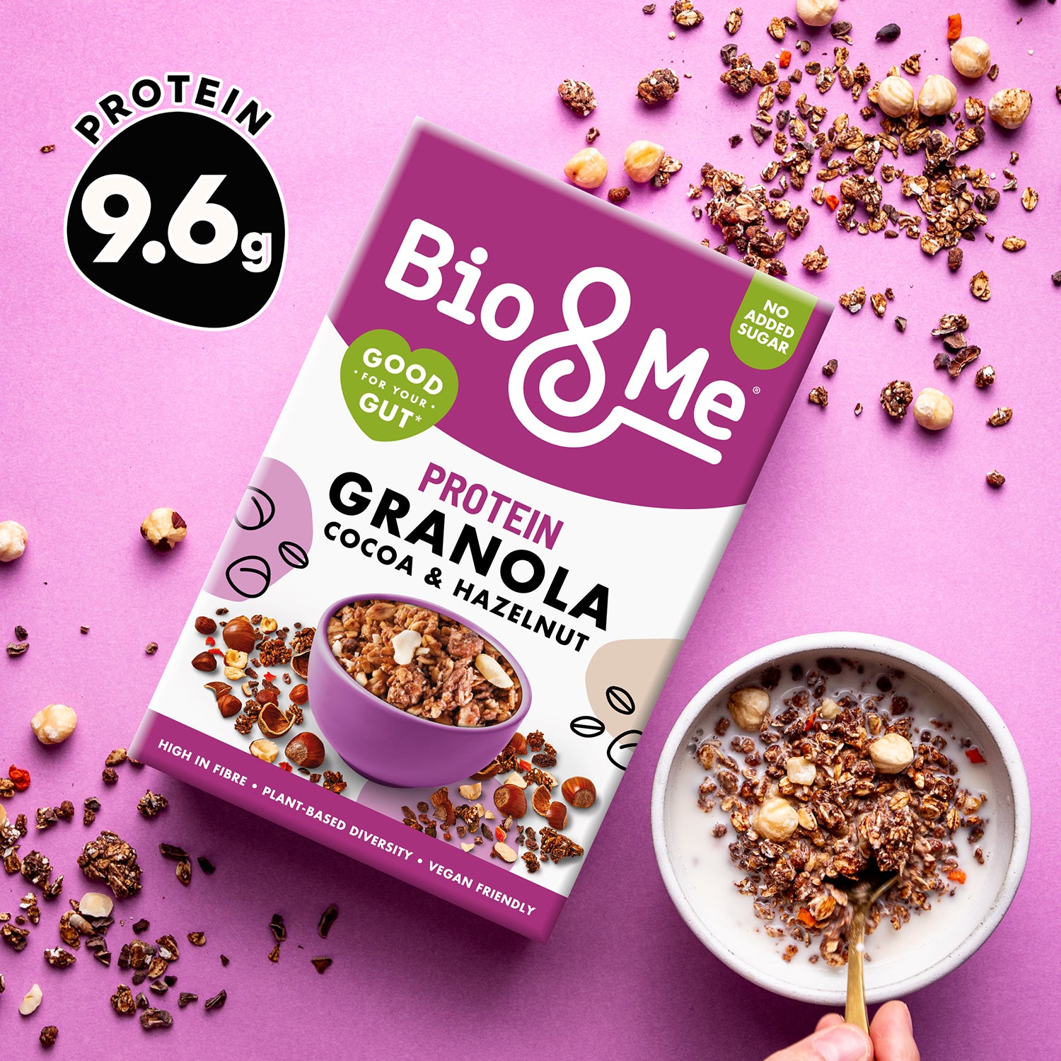 Bio & Me cocoa hazelnut granola 360g - British product