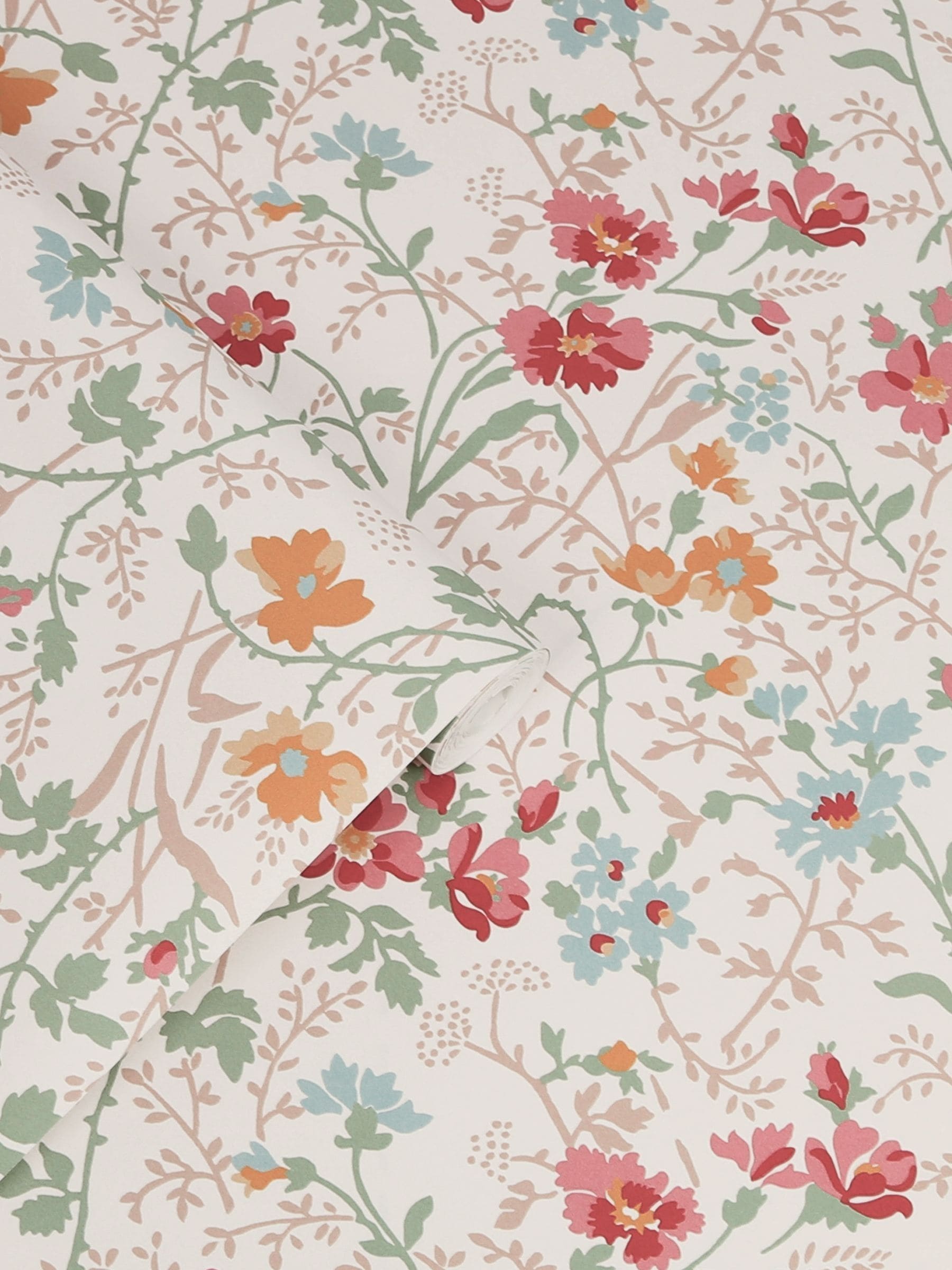 Laura Ashley wallpaper Antique Pink Shropshire Posy 10m (British brand)