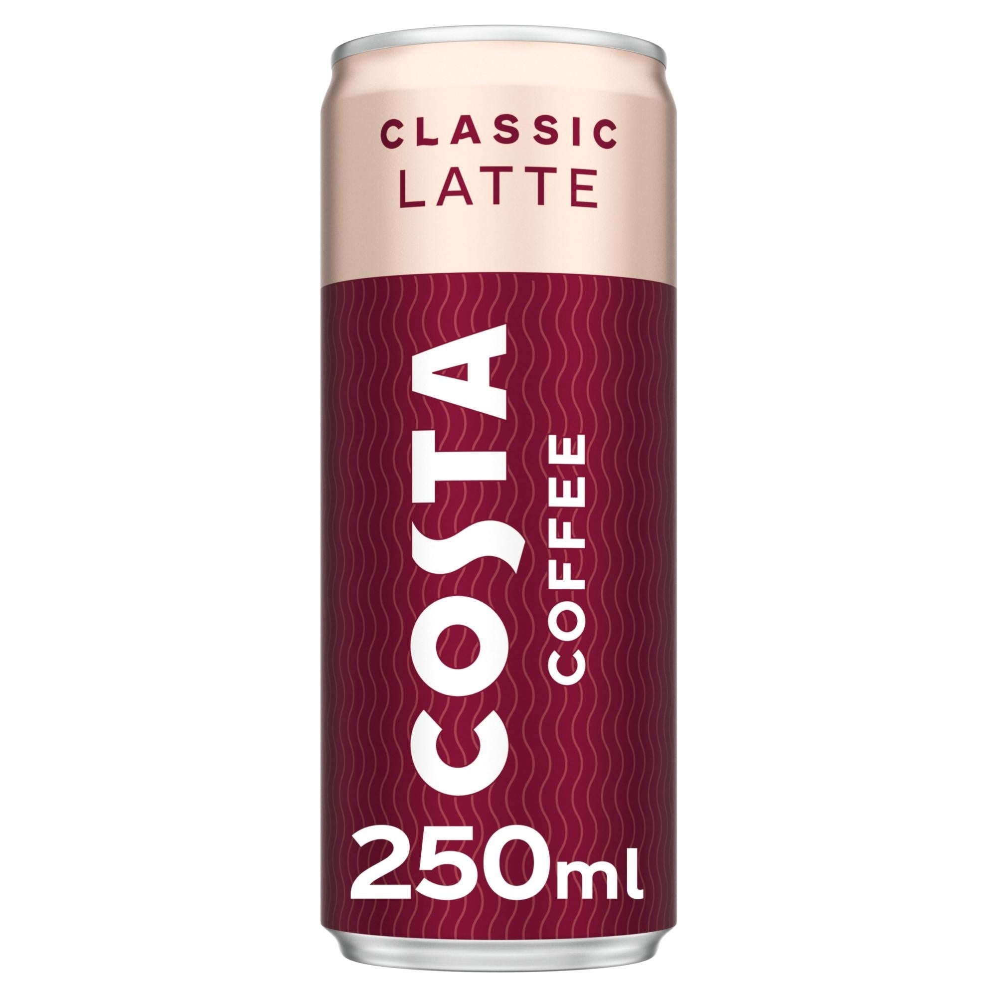 Costa Coffee Classic Latte Iced Coffee 12 x 250ml cans - British product