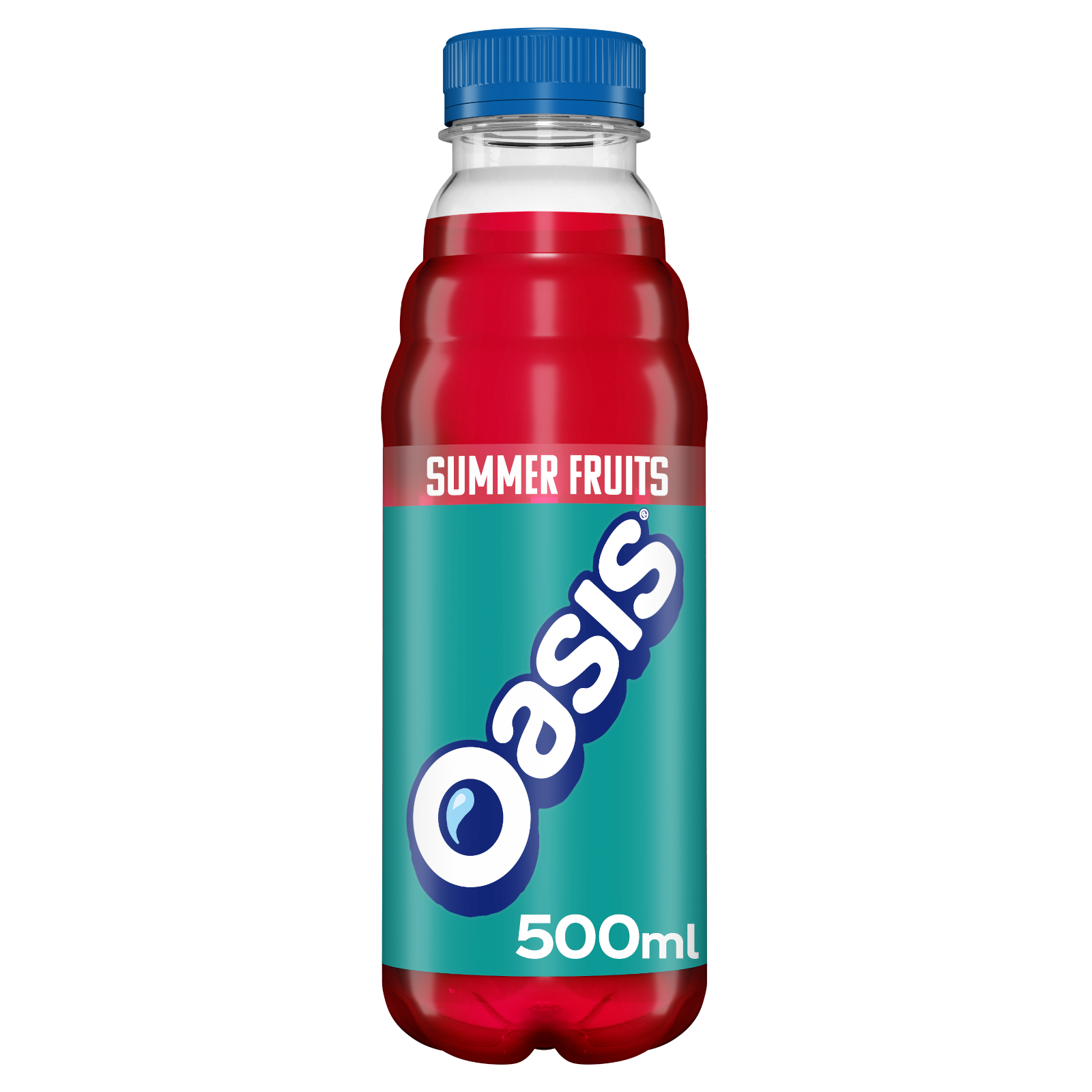 Oasis Summer Fruits juice drink 12 x 500ml bottles, imported from the UK