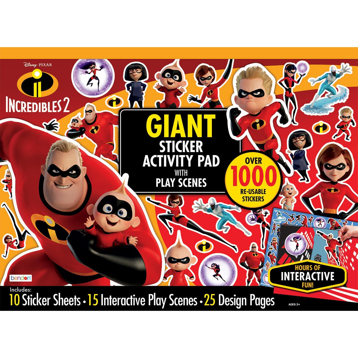 Giant sticker activity pad with Disney characters over 1000 stickers (British brand)